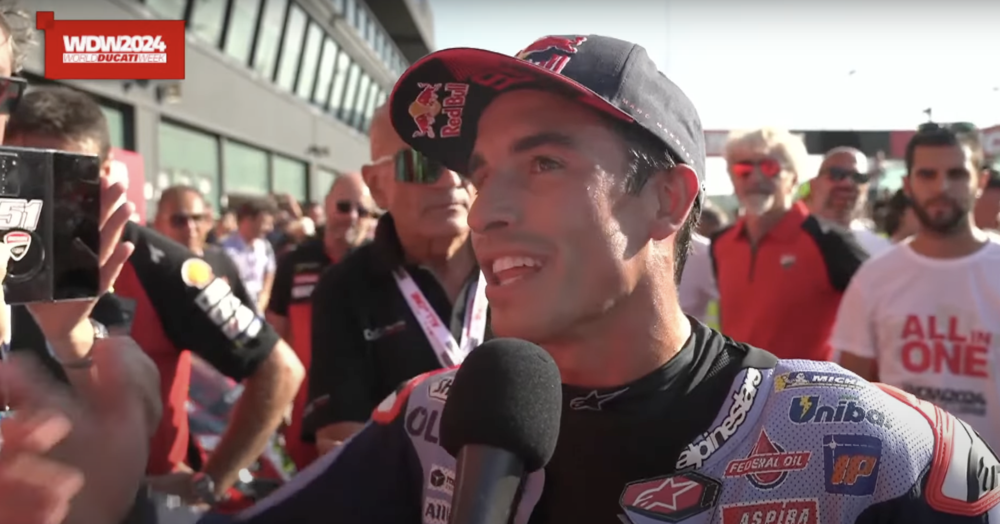 S&igrave;, Marc Marquez alla gara del WDW ha mostrato a tutti perch&eacute; Ducati ha scelto lui: &ldquo;Non so neanche se ho toccato Bulega, l&rsquo;avrei fatto anche con Bagnaia&rdquo;