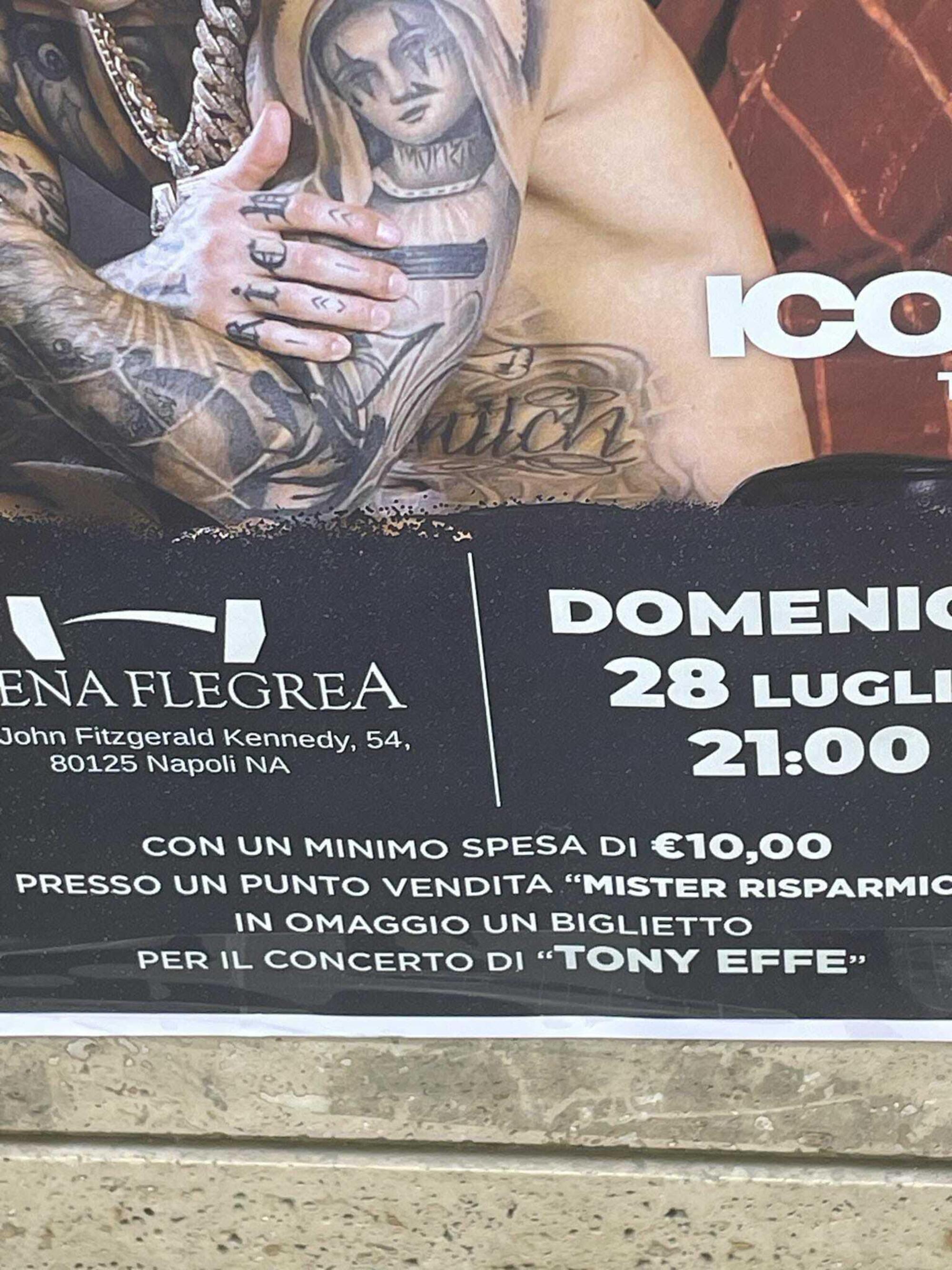 La promozione di Mister Risparmio legata al concerto di Tony Effe a Napoli