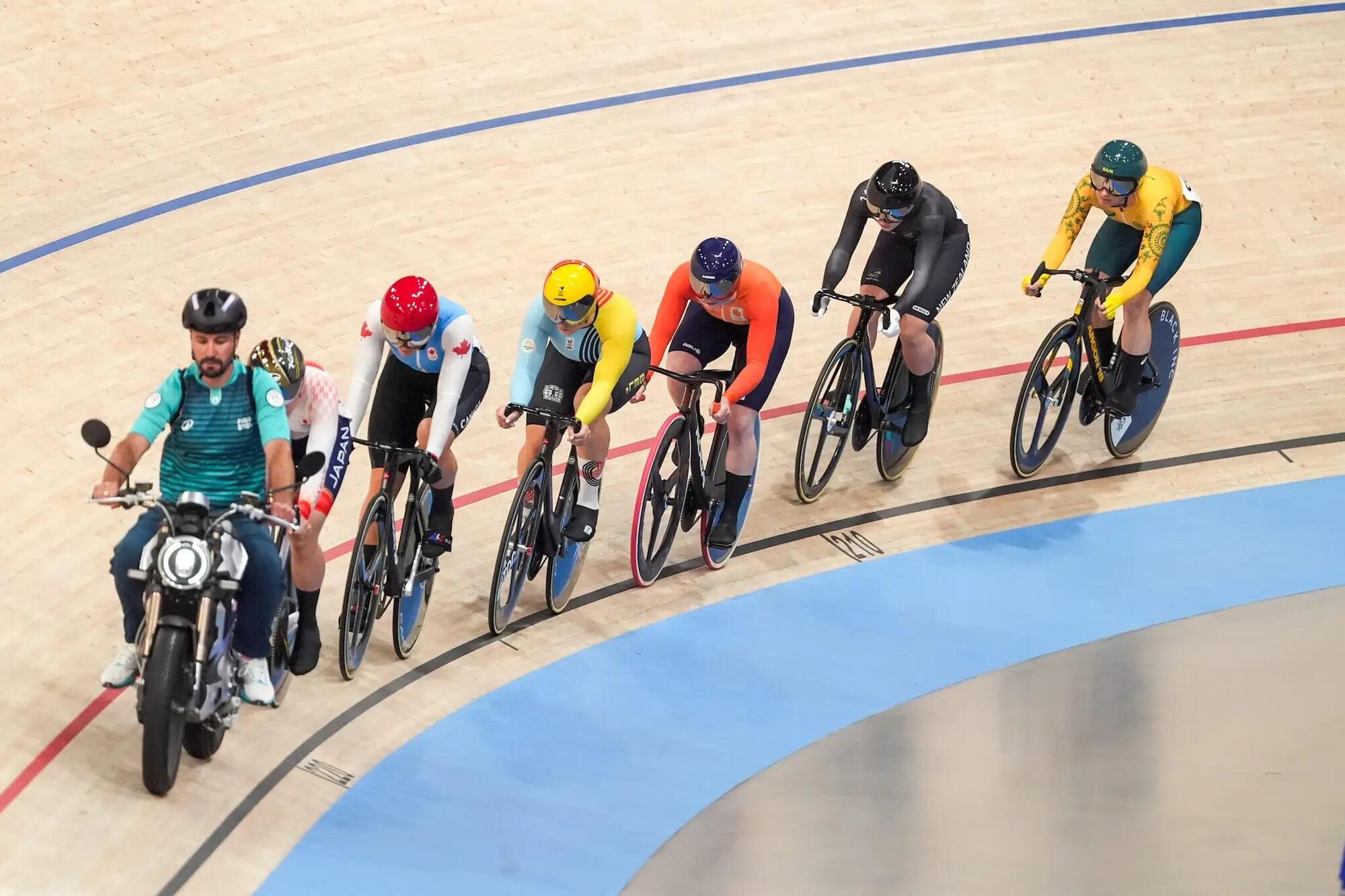 Il Derny in pista per il Keirin