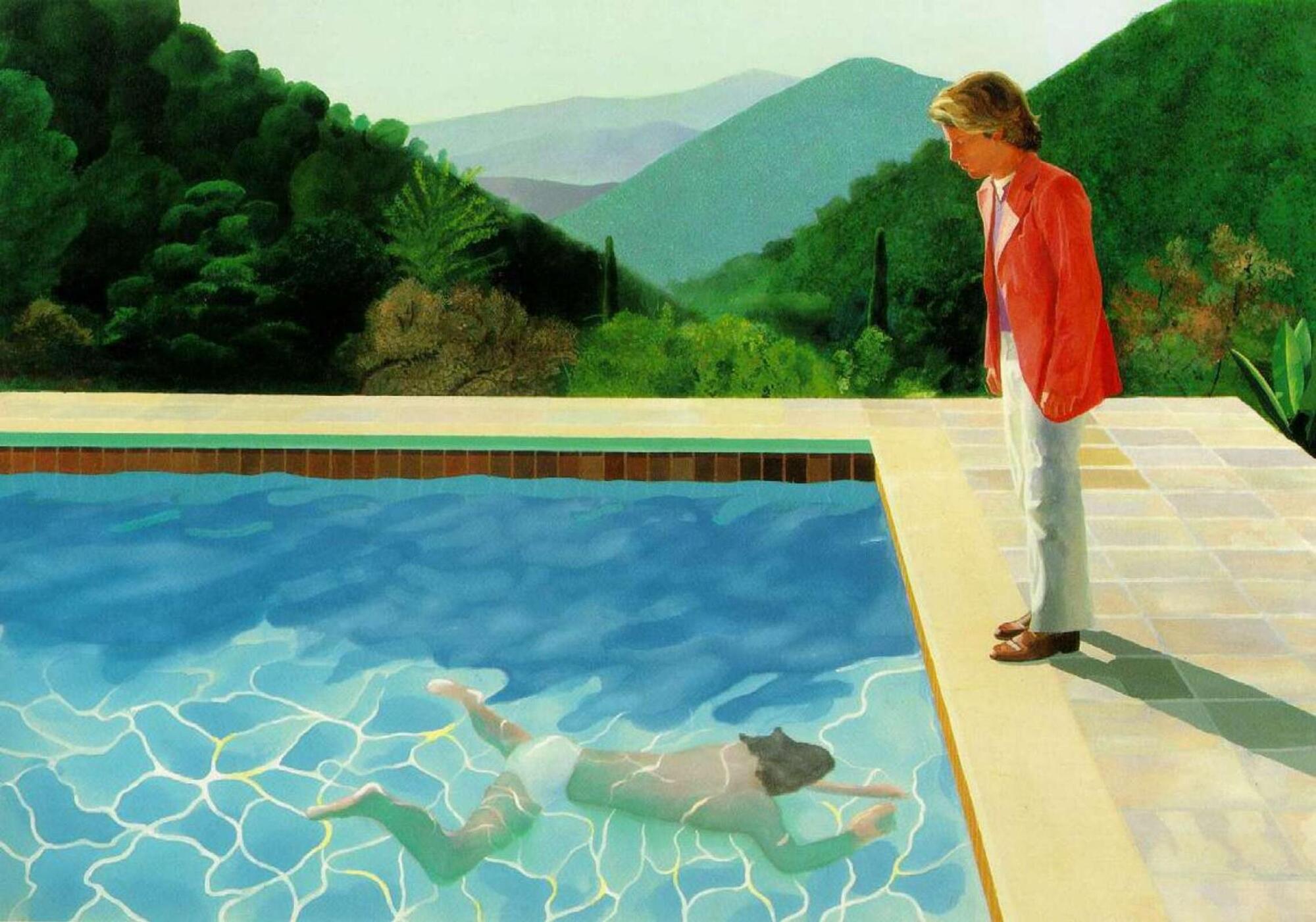 Portrait of an Artist (Pool with Two Figures) di David Hockney162844039 3473