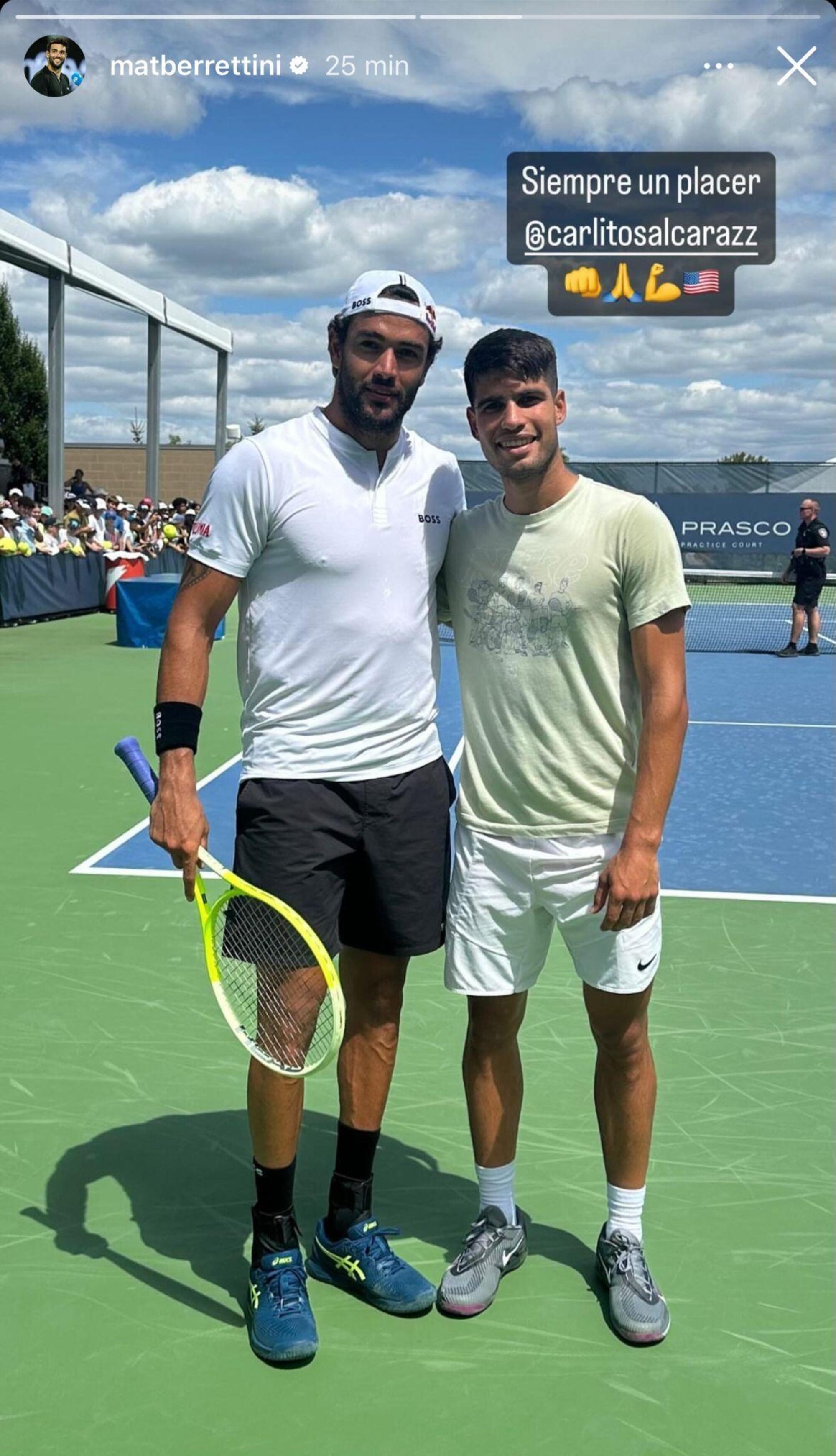 Carlos Alcaraz e Matteo Berrettini insieme a Cincinnati