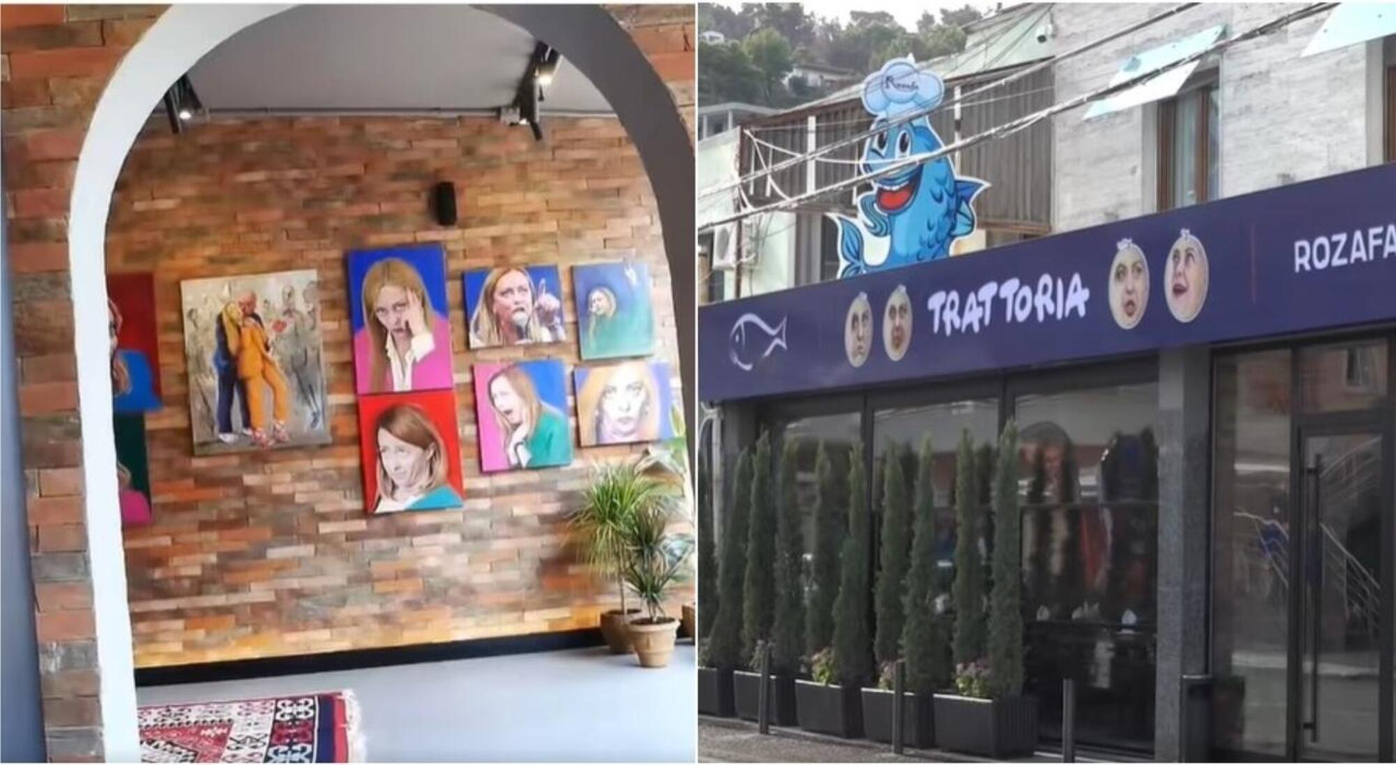 La Trattoria dedicata a Giorgia Meloni in Albania