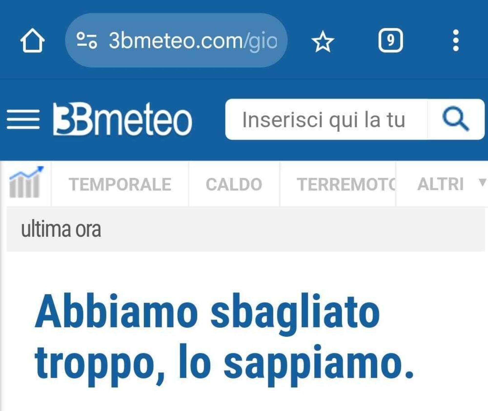 Le scuse di 3b Meteo