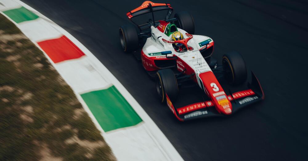 C&rsquo;&egrave; un pilota della Ferrari sul podio di Monza: Ollie Bearman vince la sprint in Formula 2 e regala il primo sogno ai tifosi