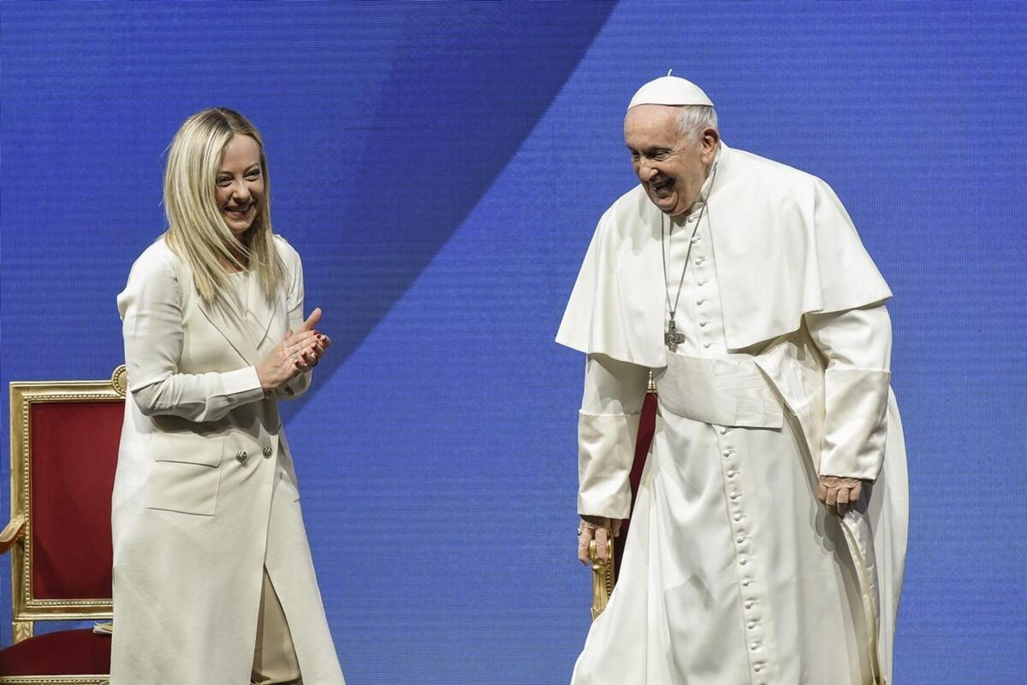 Giorgia Meloni e Papa Francesco