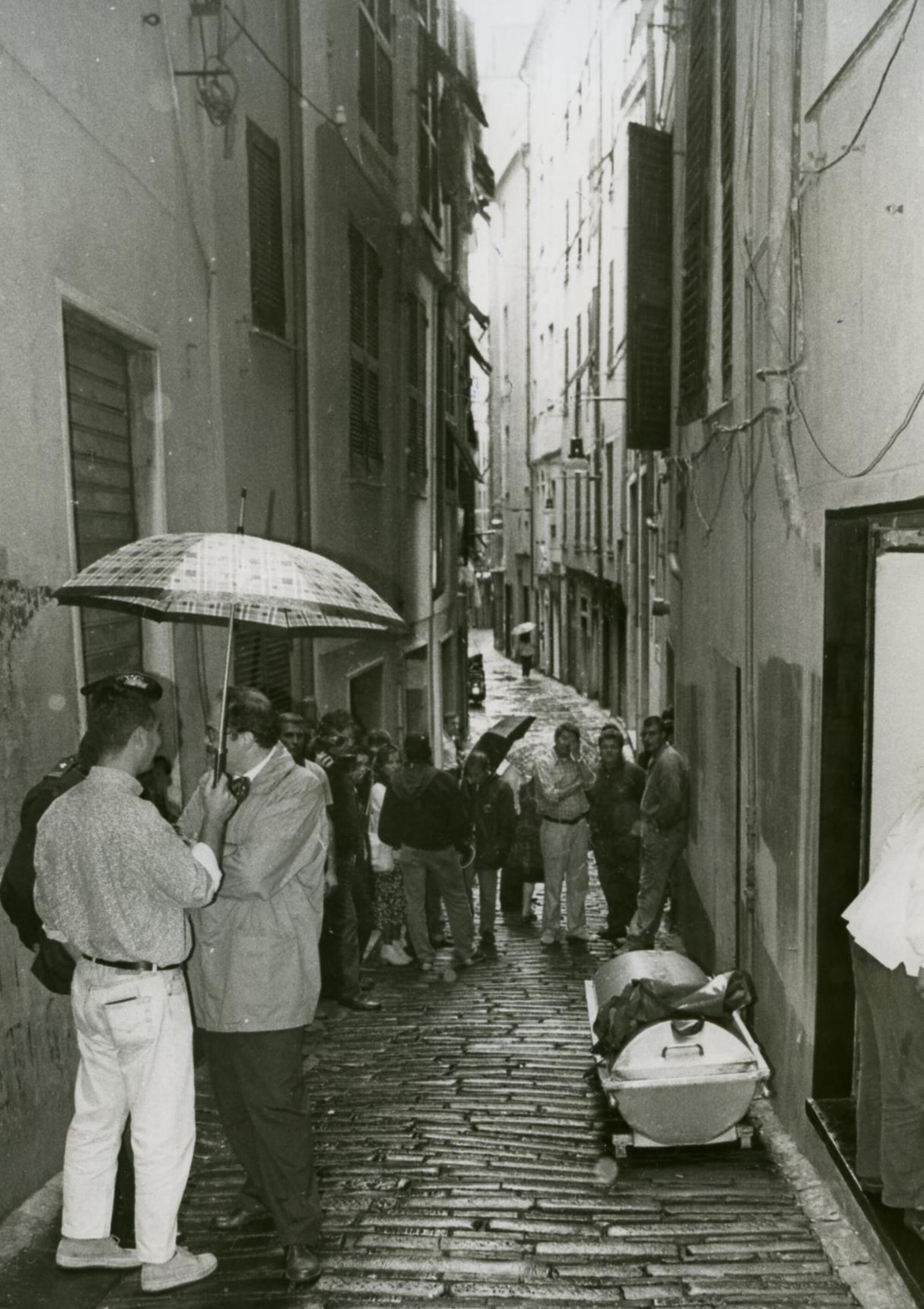 il luogo del delitto in una foto d&#039;epoca