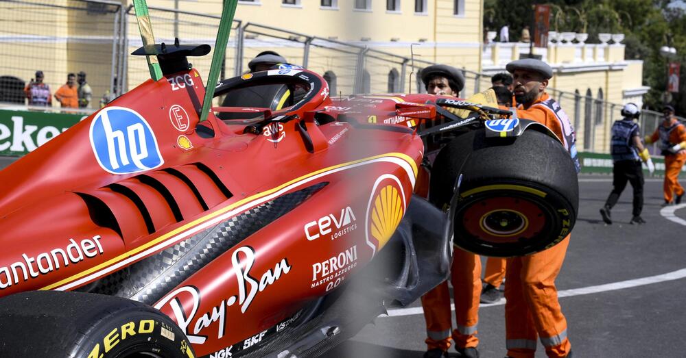 Il venerd&igrave; di alti e bassi di Charles Leclerc a Baku: l&rsquo;incidente, la rabbia via radio e il miglior tempo nel finale 