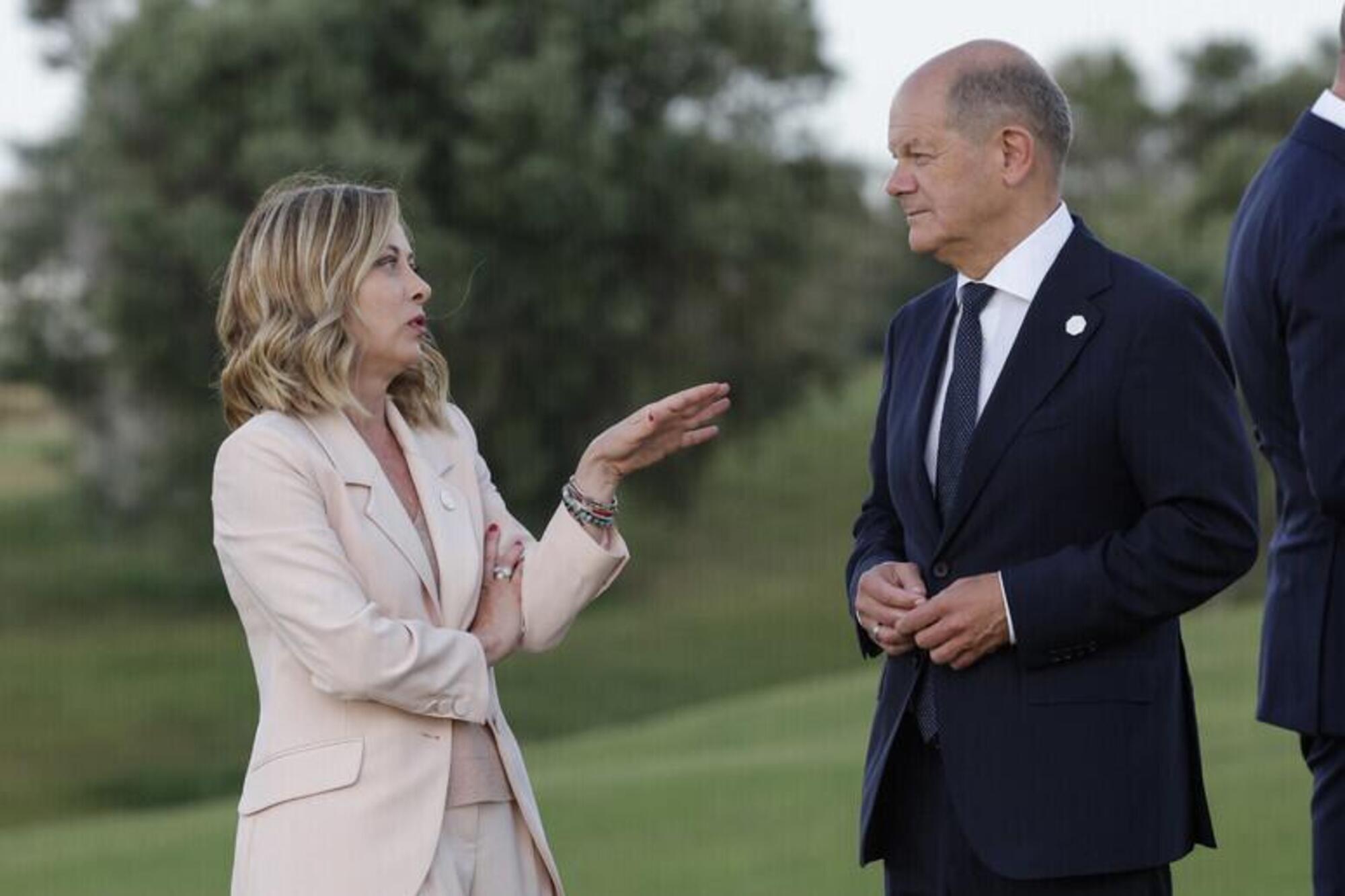 Giorgia Meloni e Olaf Scholz