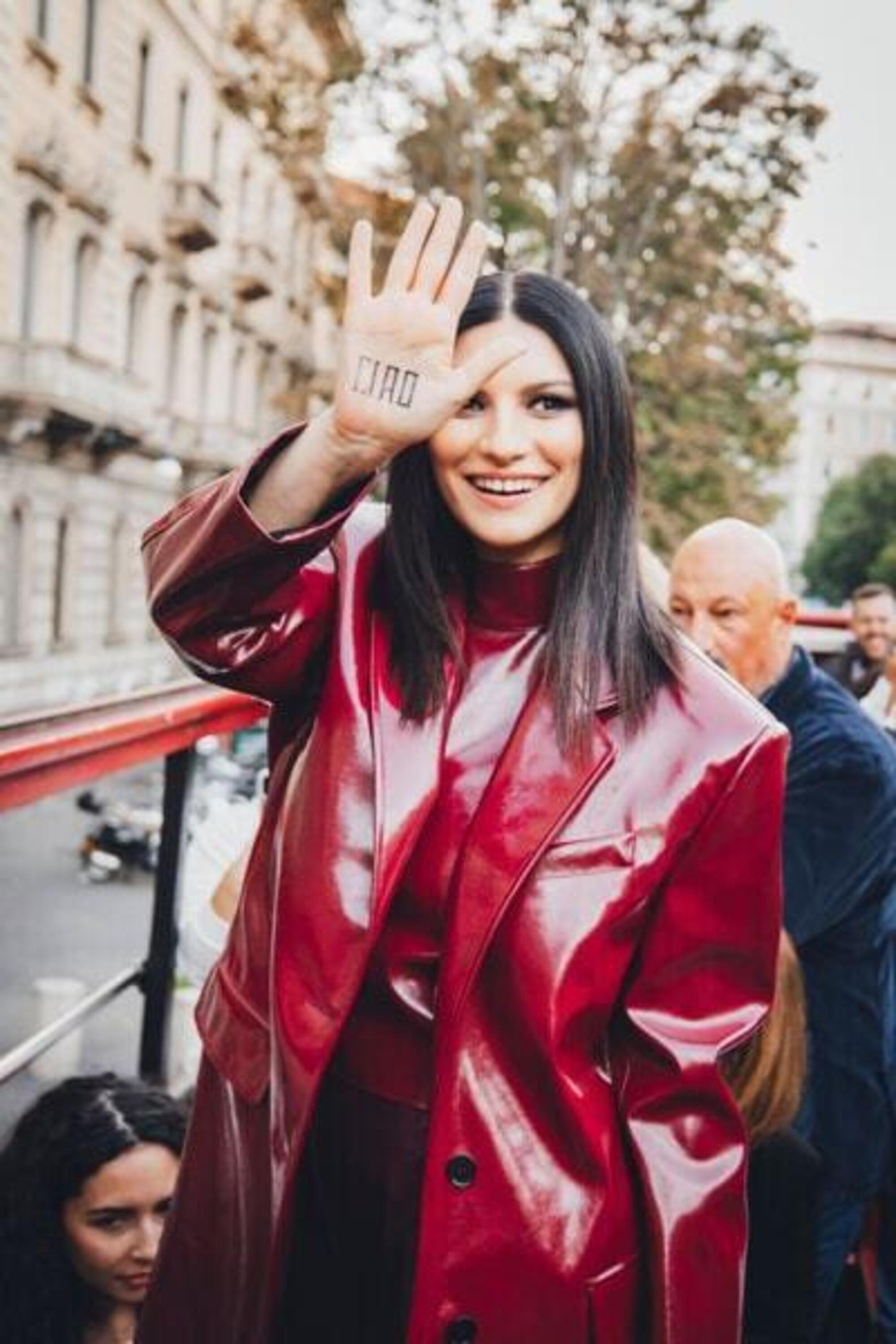 Laura Pausini al lancio di Ciao, di nuovo mora