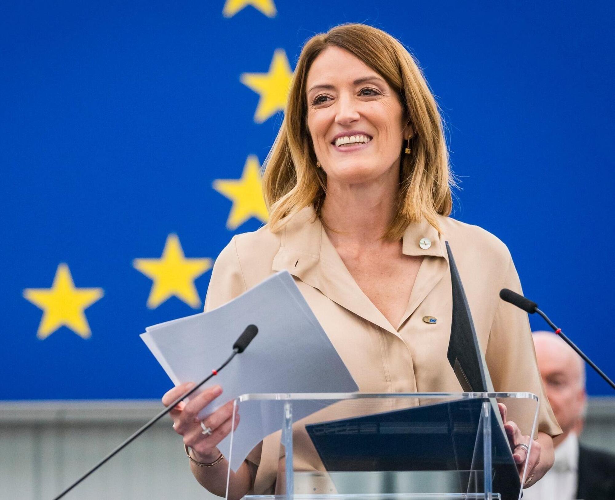 Roberta Metsola, presidente del Parlamento europeo