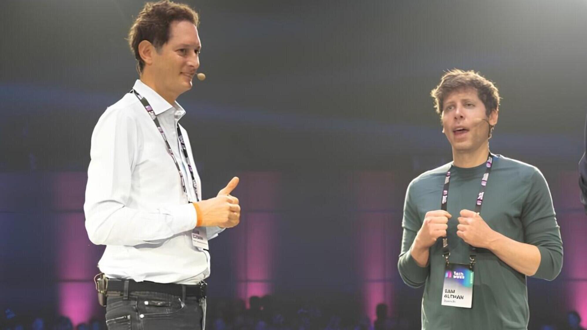 John Elkann insieme a Sam Altman