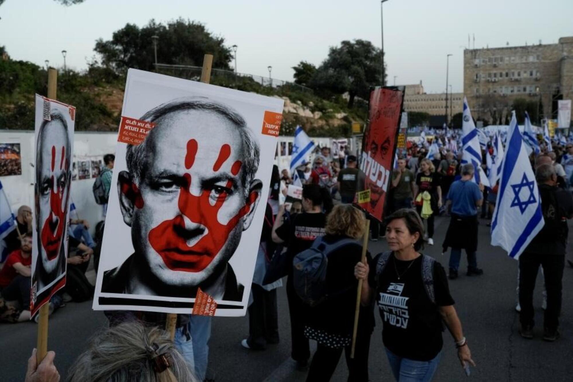 Le manifestazioni in Israele contro Benjamin Netanyahu