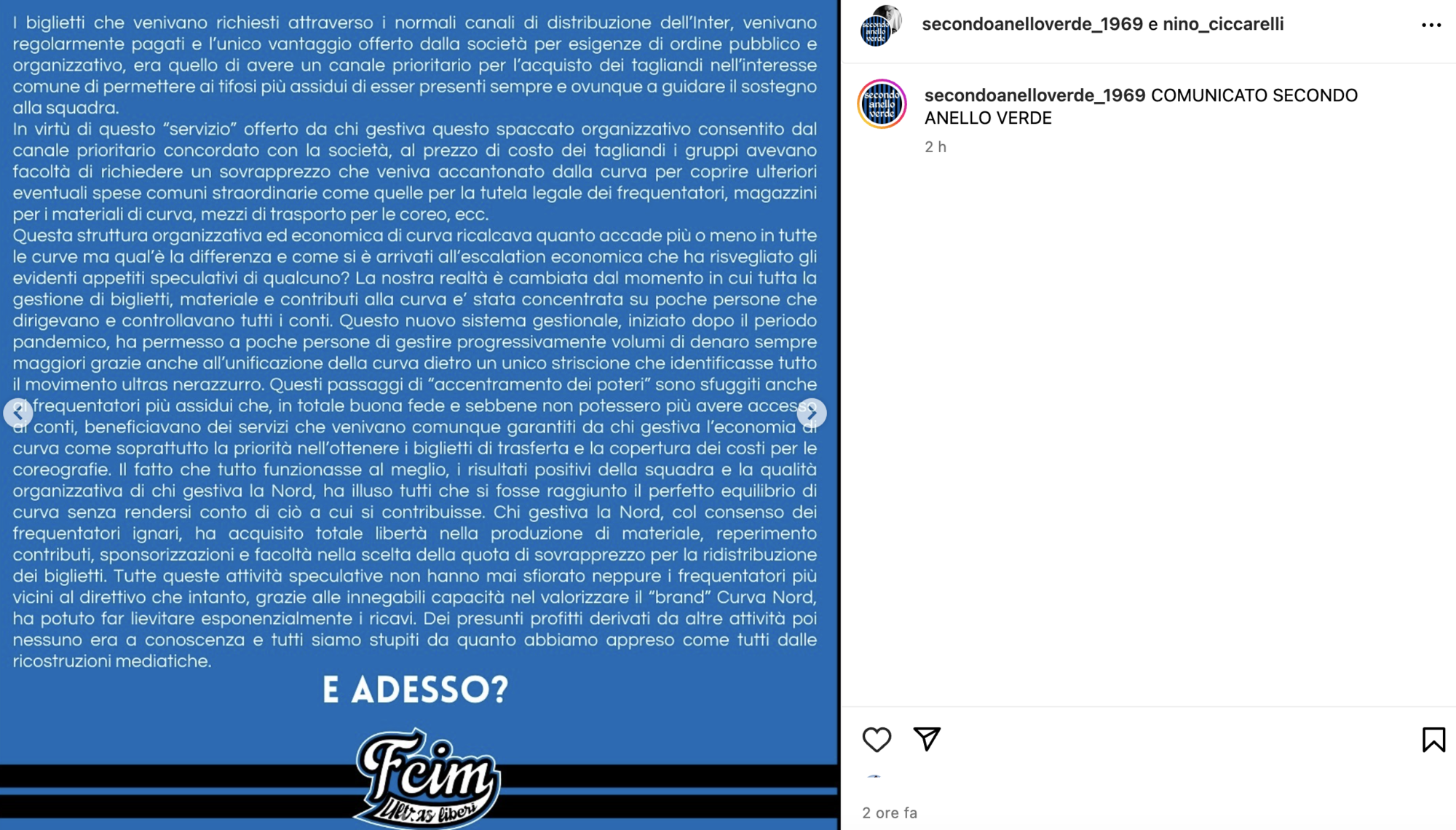 Le nuove linee guida degli ultras nerazzurri