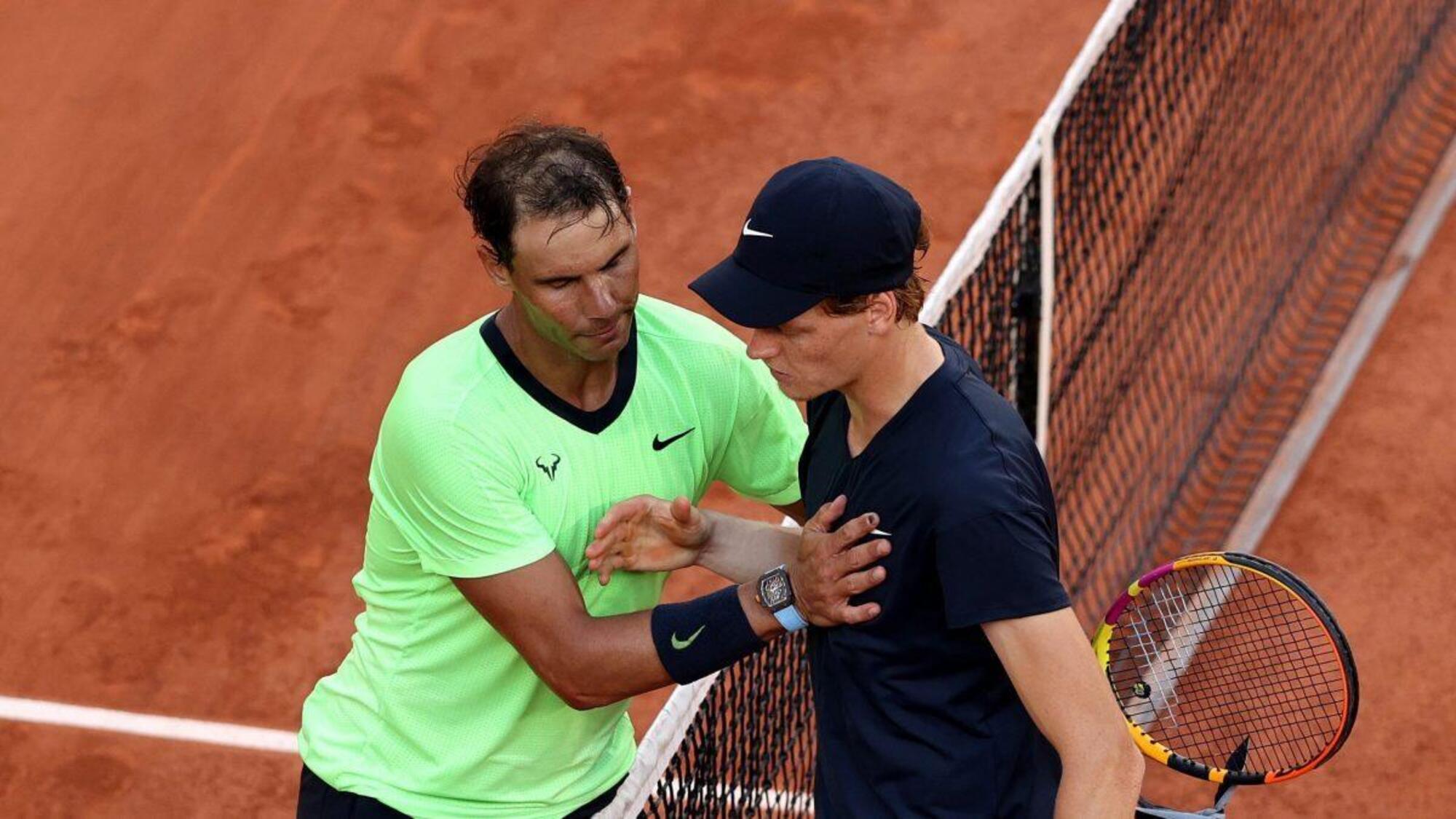 Rafa Nadal e Jannik Sinner