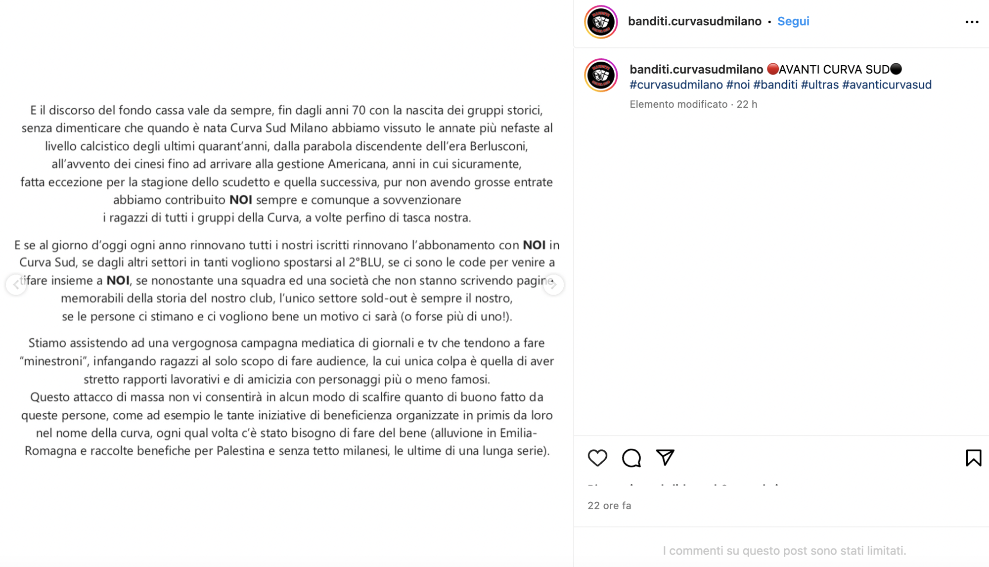 Il fango sui ragazzi della Sud