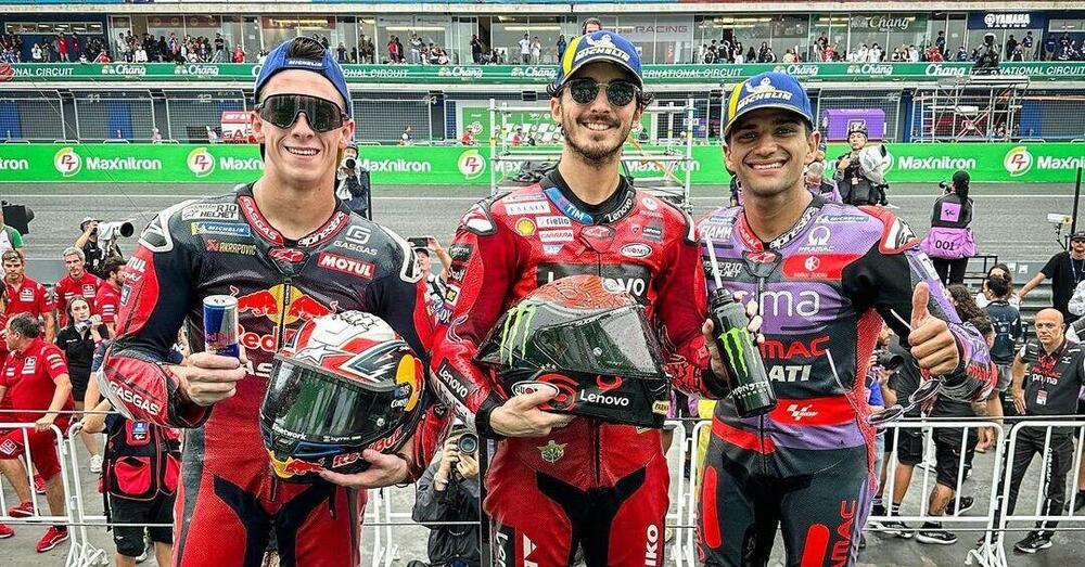 Bagnaia, Mart&iacute;n, la pioggia della Thailandia e un Mondiale che poteva scivolare via: alla fine cadono gli altri e davanti non cambia niente