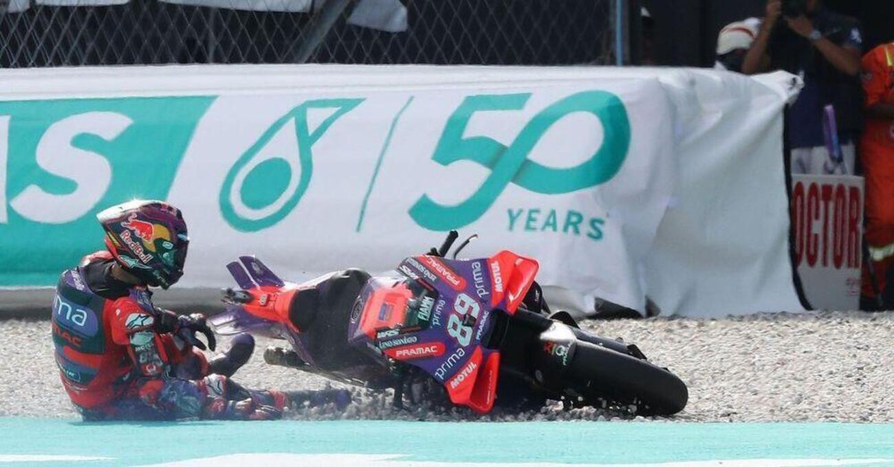 Jorge Martin ostenta sicurezza e &quot;benedice la caduta&quot; alla Marc Marquez? Si, ma non &egrave; di Pecco Bagnaia che ha paura