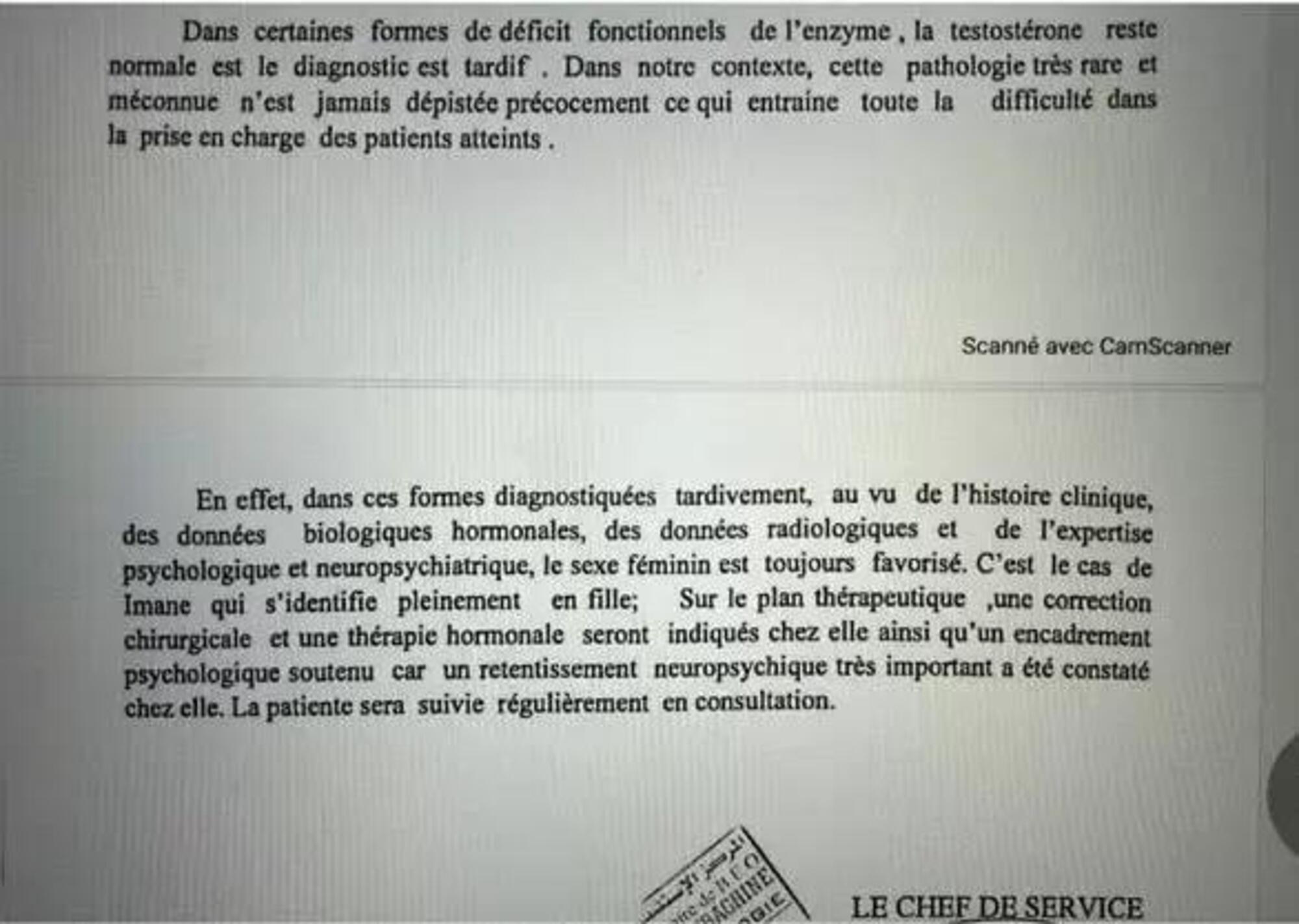 Le immagini del presunto documento diffuso dal giornalista Djaffar Air Aoudia
