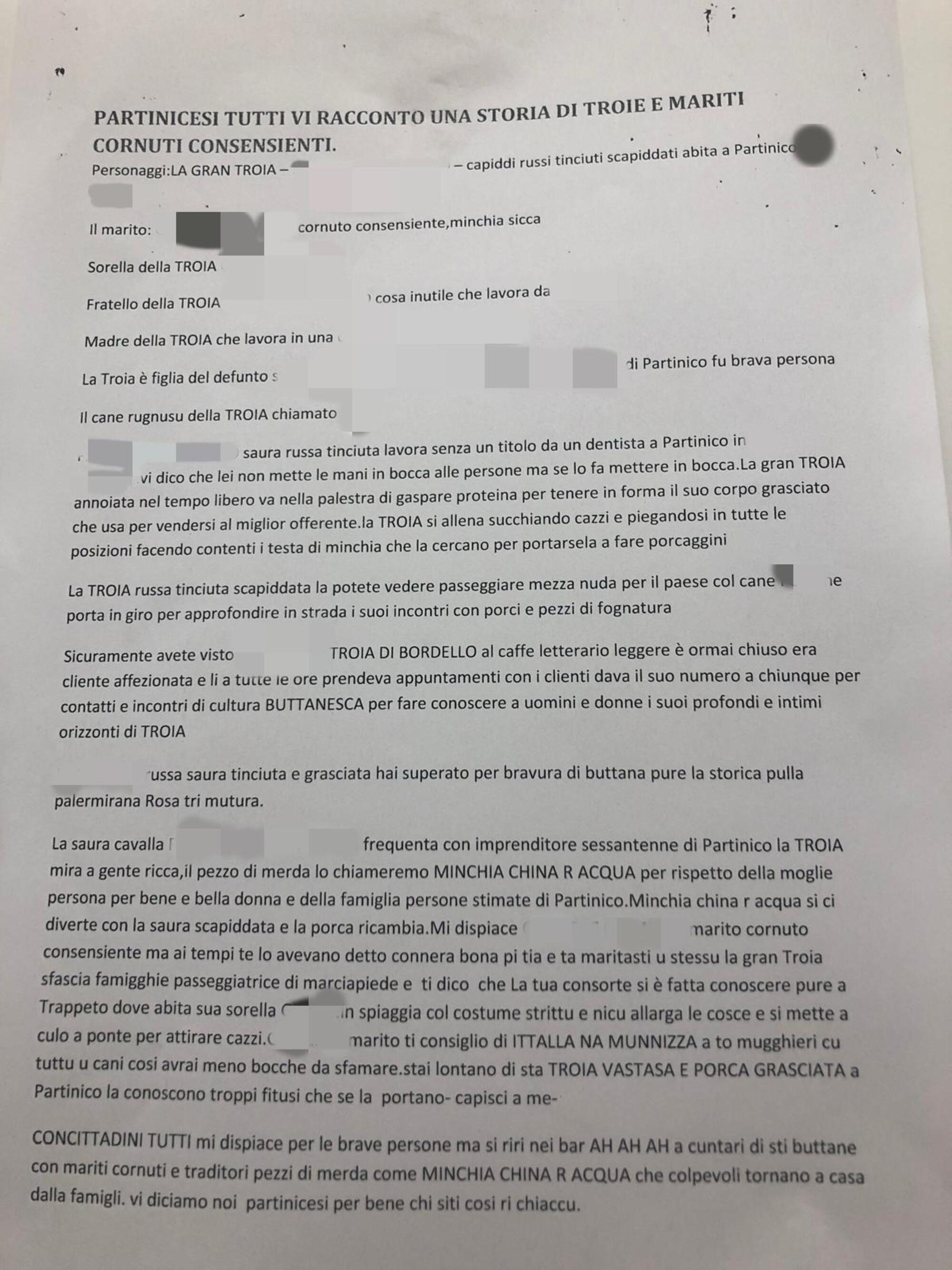 Il foglio di denuncia che è diventato virale