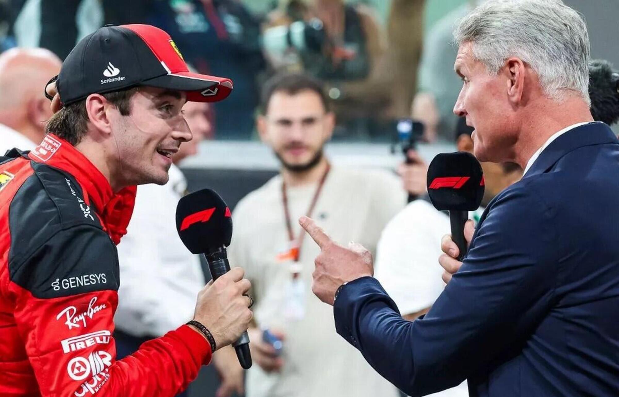 Charles Leclerc con David Coulthard