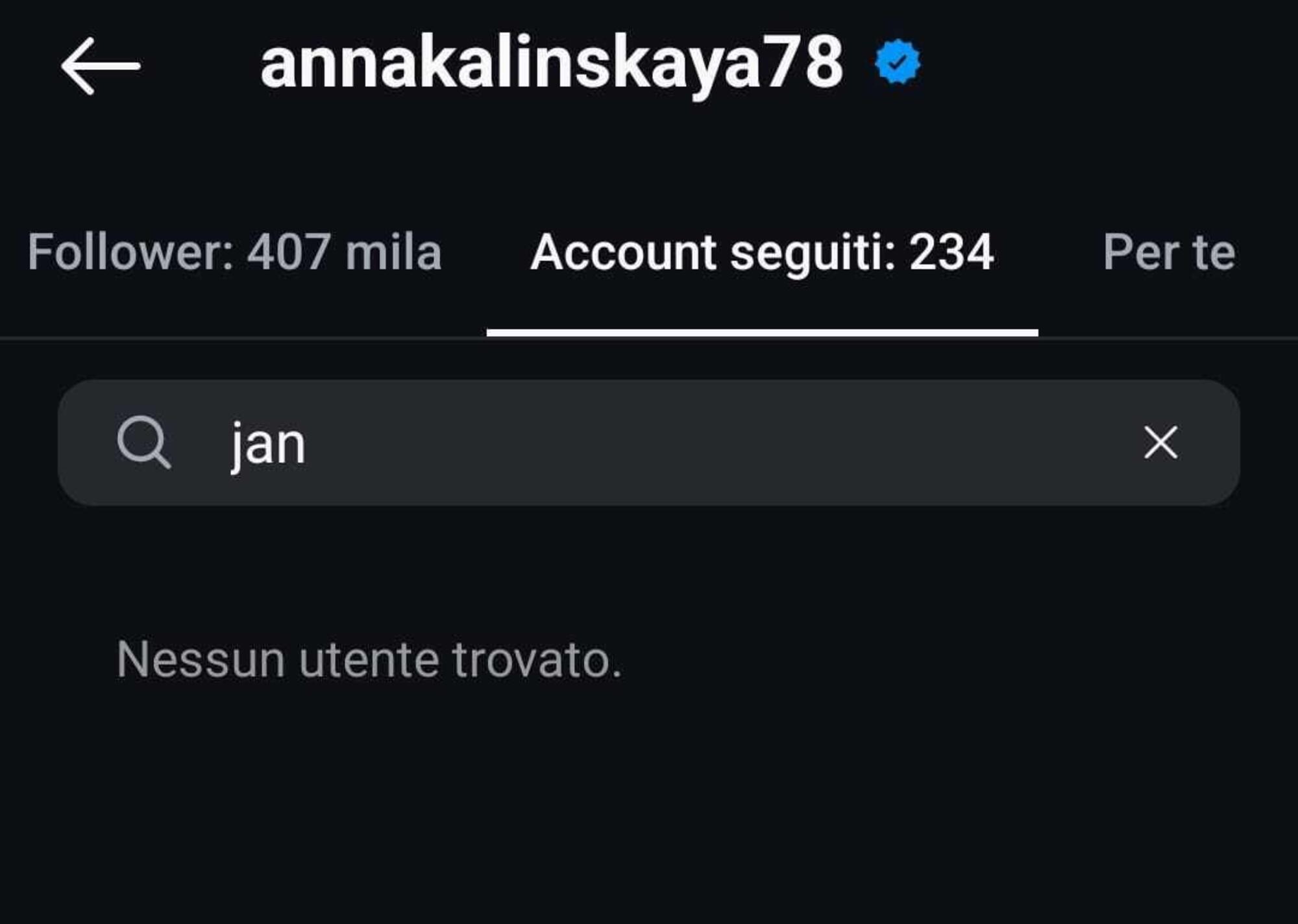 Anna Kalinskaya ha smesso di seguire Jannik Sinner su Instagram