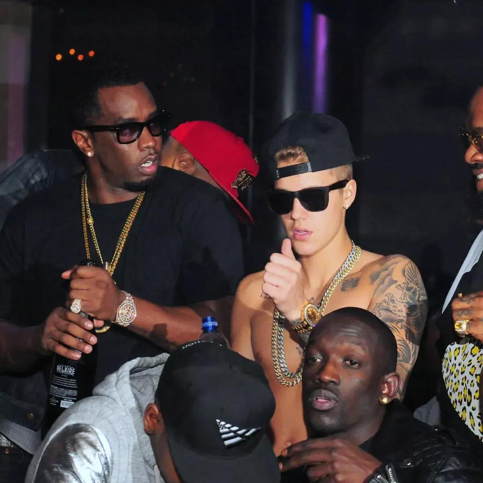 Sean Combs e Justin Bieber a una festa