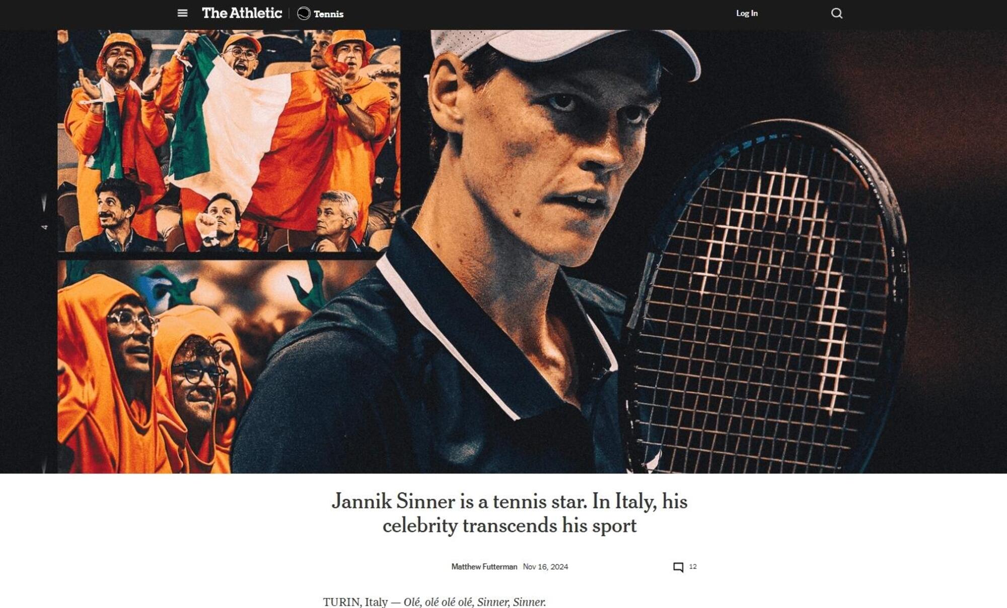 L&#039;articolo di The Athletic su Jannik Sinner