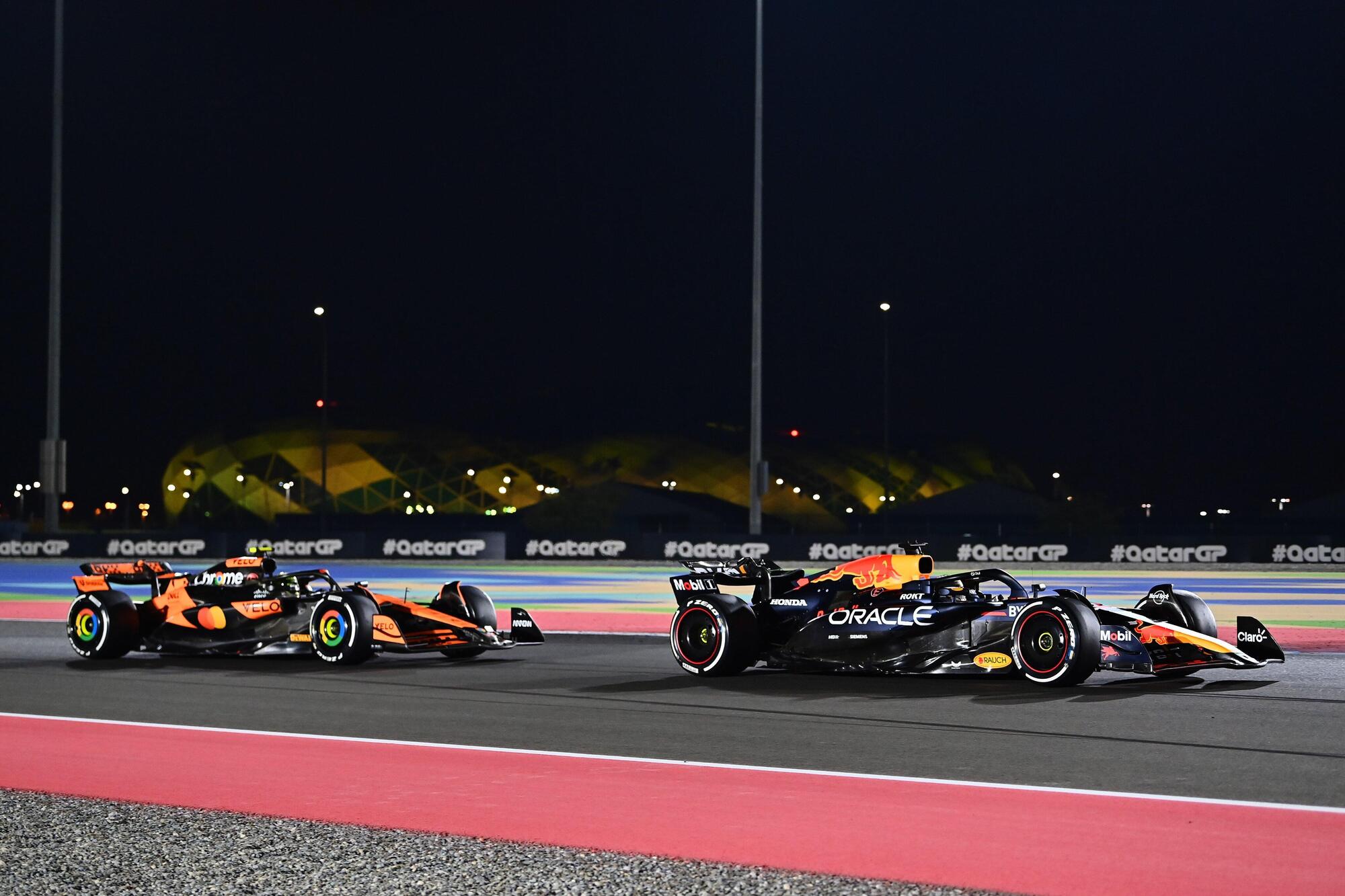 Lando Norris e Max Verstappen in Qatar