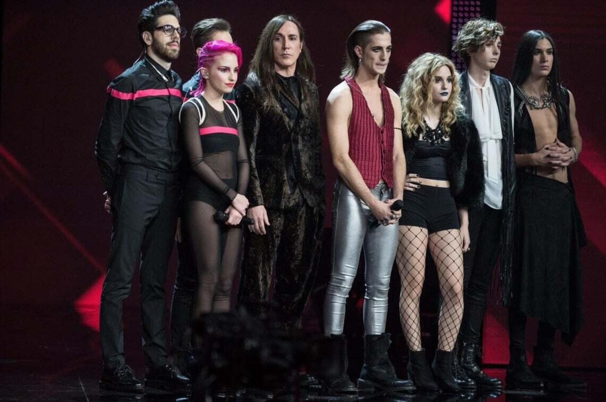 Manuel Agnelli con i Måneskin a X Factor