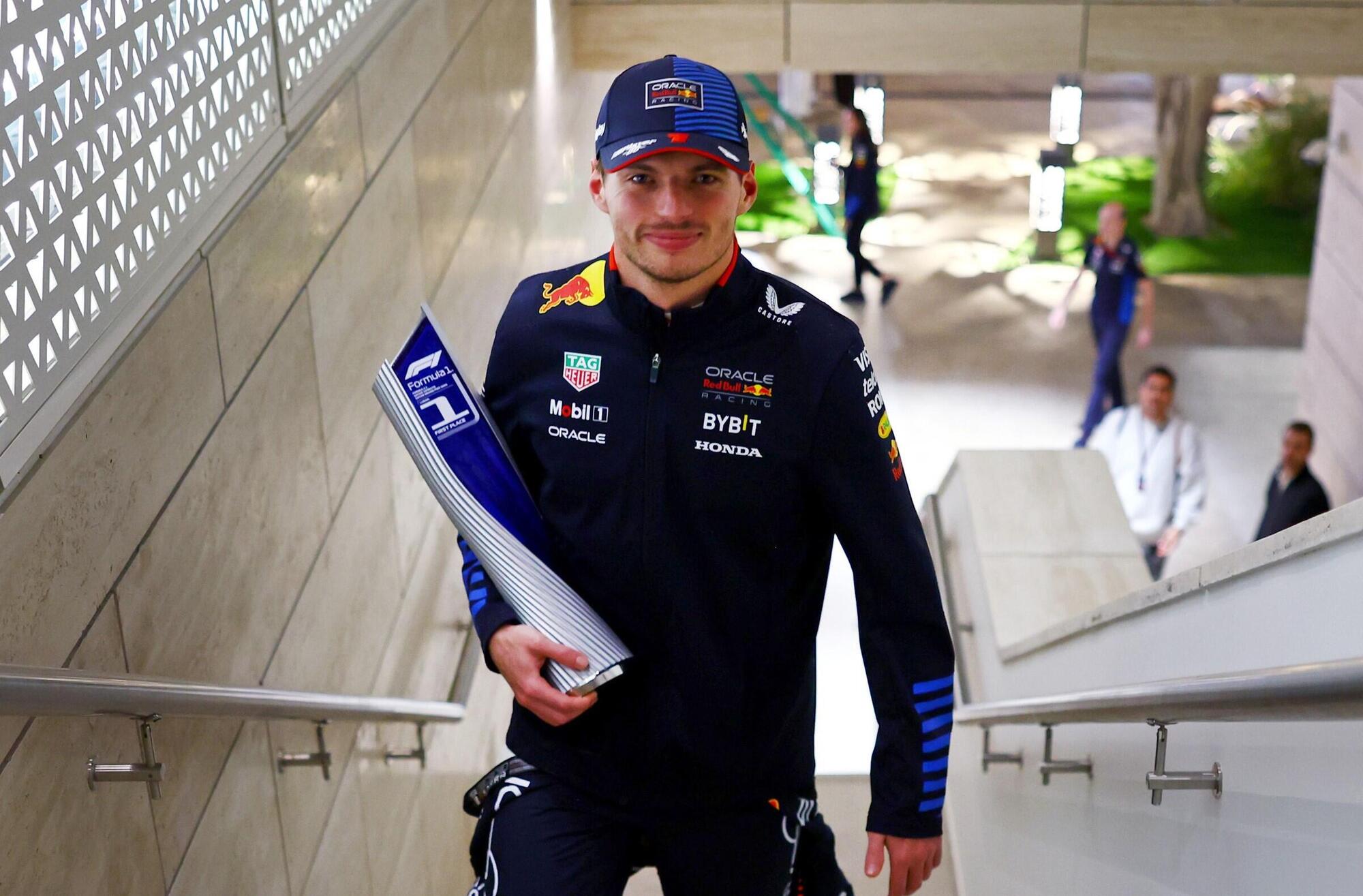 Max Verstappen dopo la vittoria in Qatar