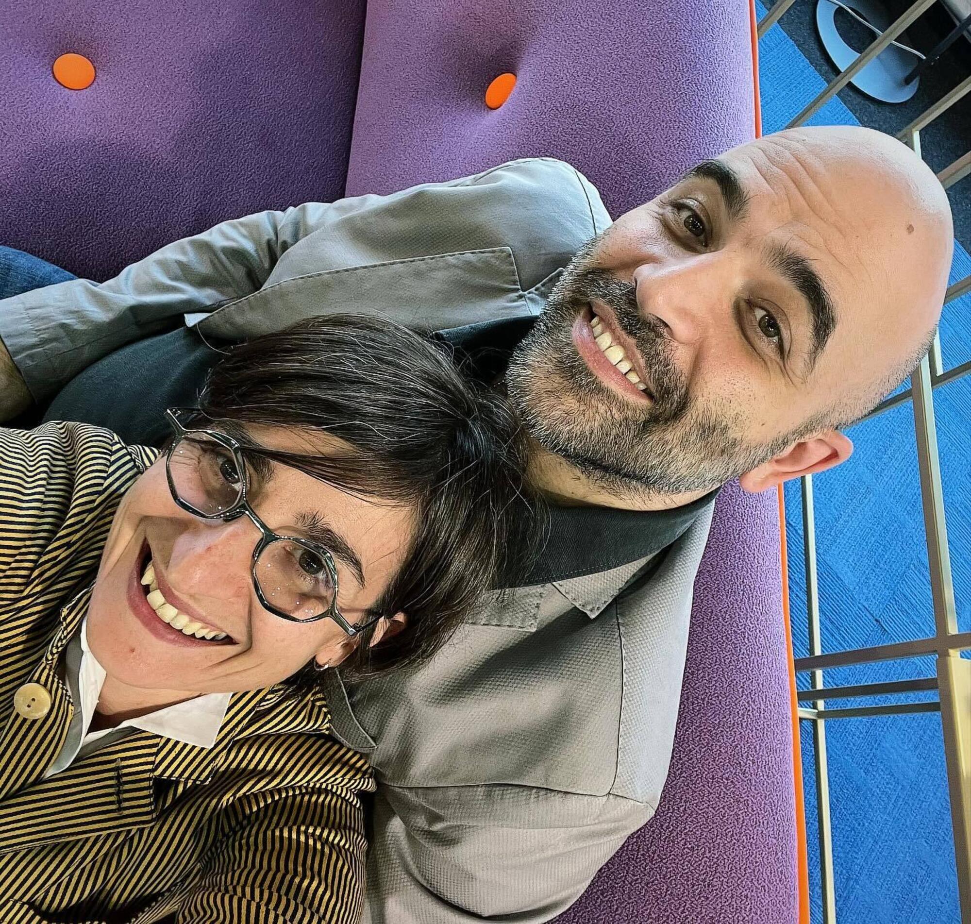 Chiara Valerio e Roberto Saviano alla fiera Pi&ugrave; Libri Pi&ugrave; Liberi