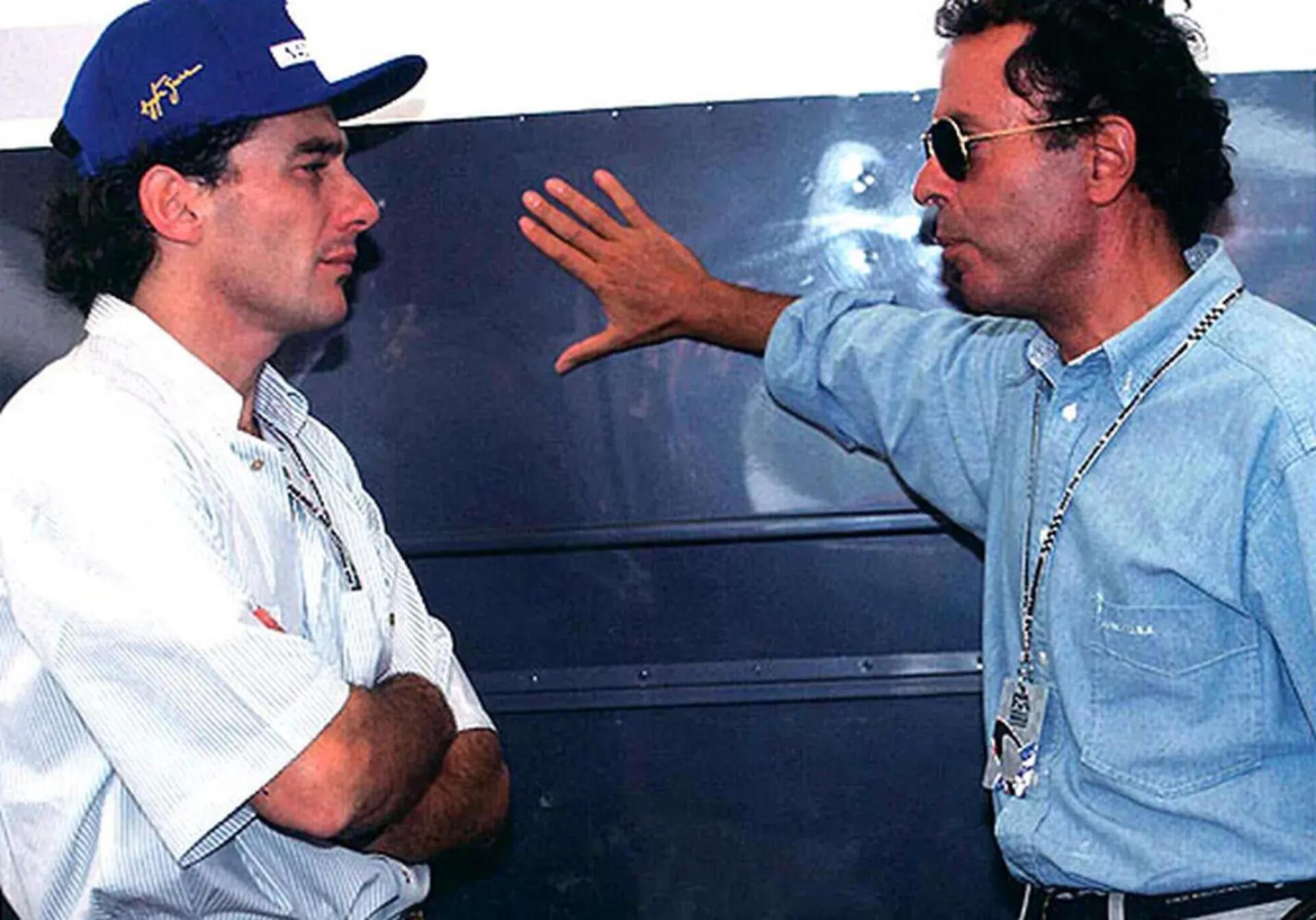 Ayrton Senna e Cesare Fiorio in Ferrari