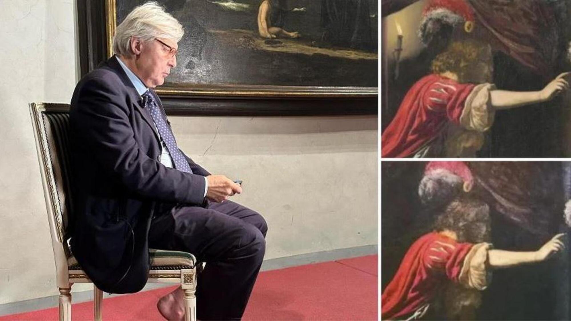 Vittorio Sgarbi e le due versioni de La cattura di San Pietro&nbsp;attribuito a Rutilio Manetti