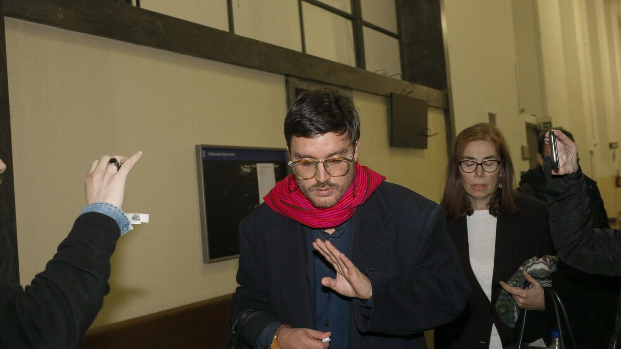 Leonardo Caffo in tribunale a Milano