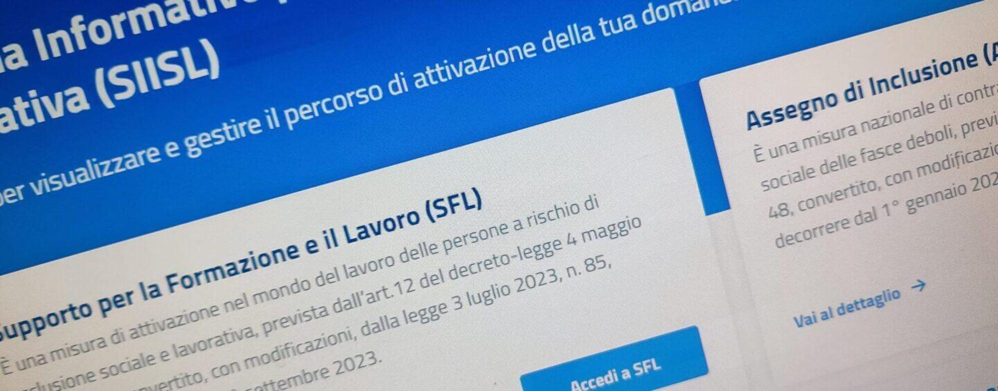 La homepage della nuovissima piattaforma Siisl