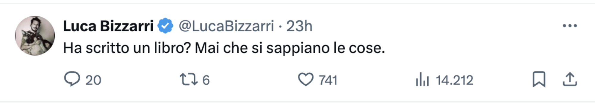 Il tweet di Bruno Vespa e la risposta di Luca Bizzarri