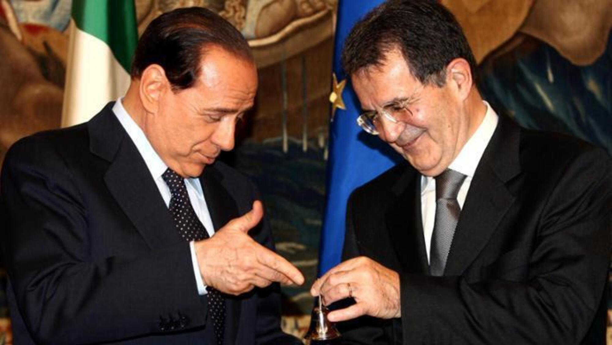 Romano Prodi e Silvio Berlusconi