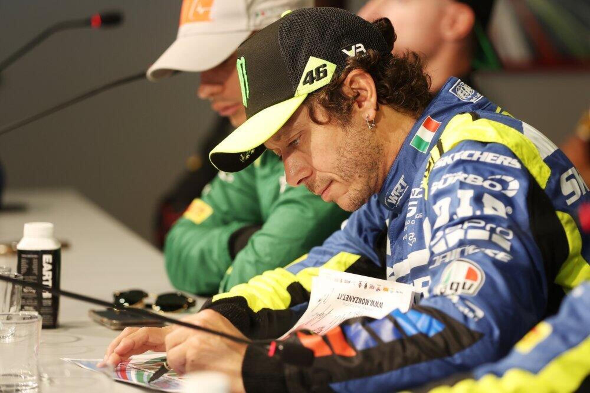 Valentino Rossi durante la conferenza stampa a Monza per il GTWC