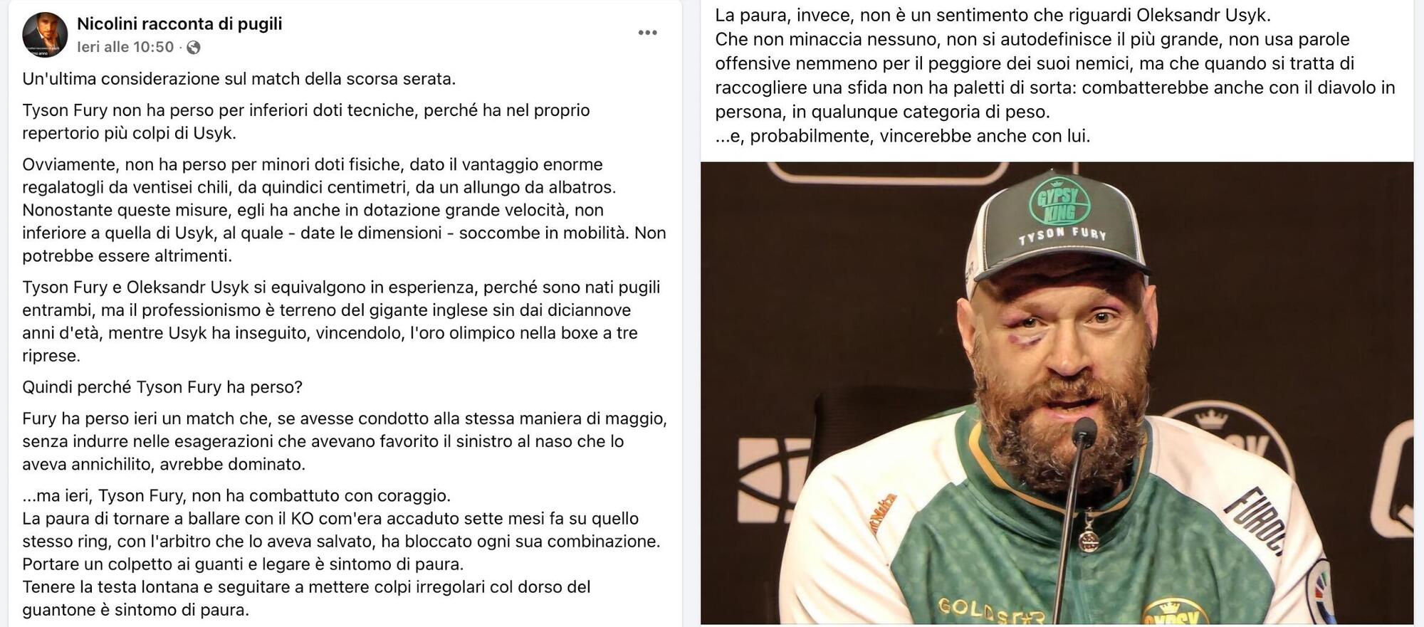 Il commento via social di Marco Nicolini