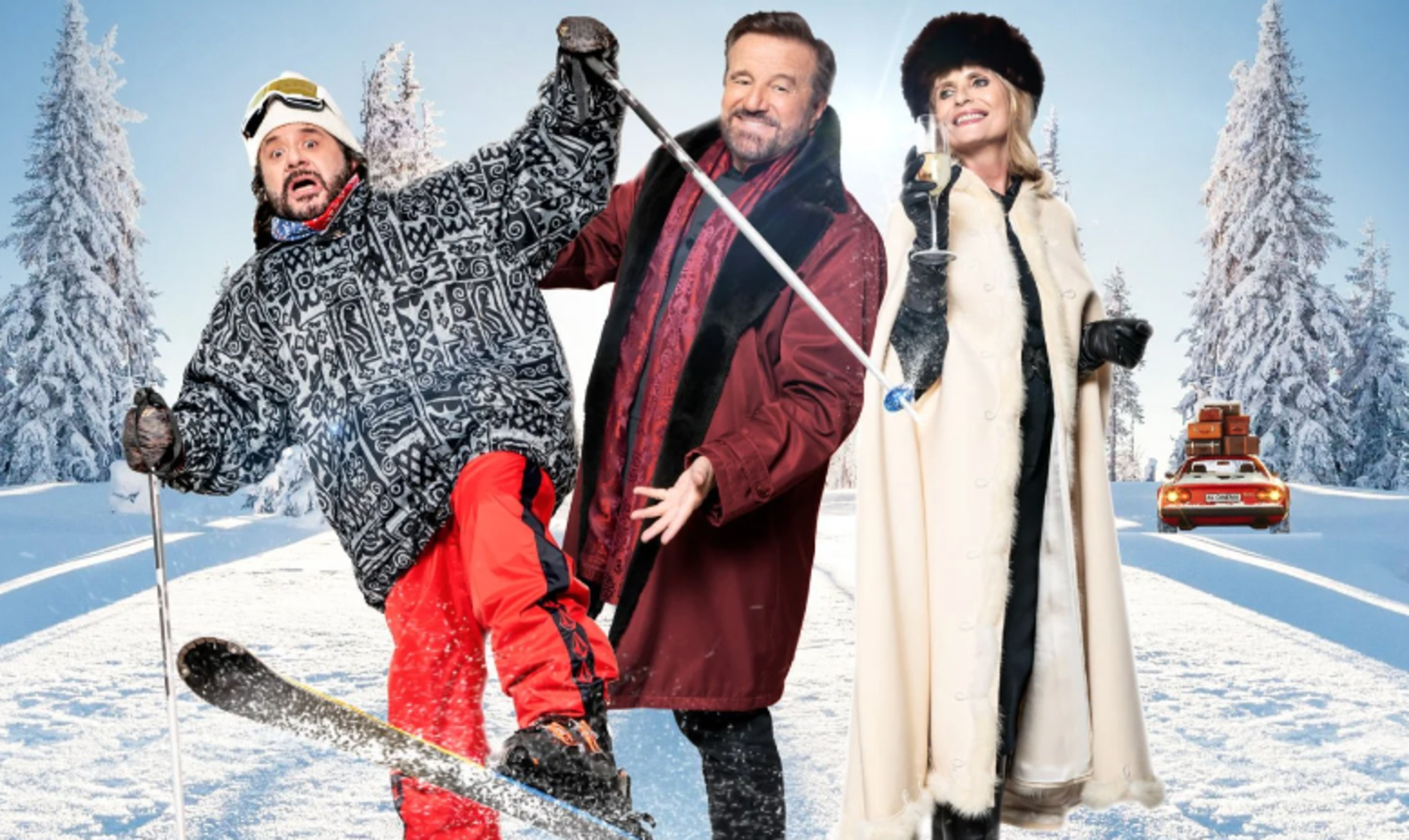 Lillo, Christian De Sica e Isabella Ferrari in &quot;Cortina Express&quot;