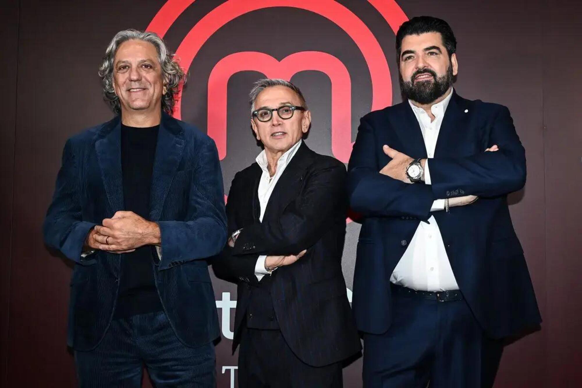 I giudici di Masterchef Italia 2024, Antonio Cannavacciuolo, Bruno Barbieri e Giorgio Locatelli