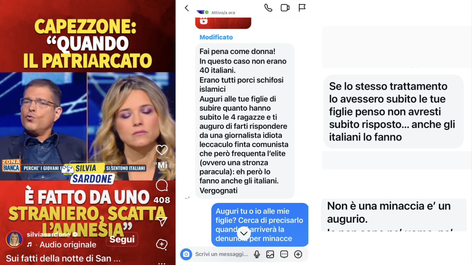 Il video (poi rimosso) di Silvia Sardone e le minacce in privato condivise da Francesca Barra