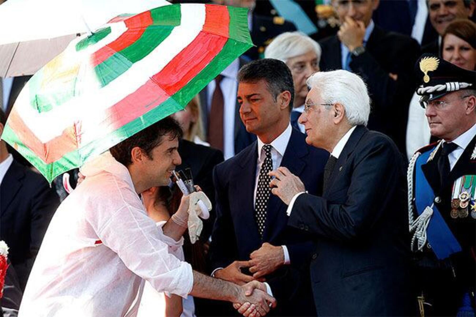 Alexander Jakhnagiev con il presidente Sergio Mattarella