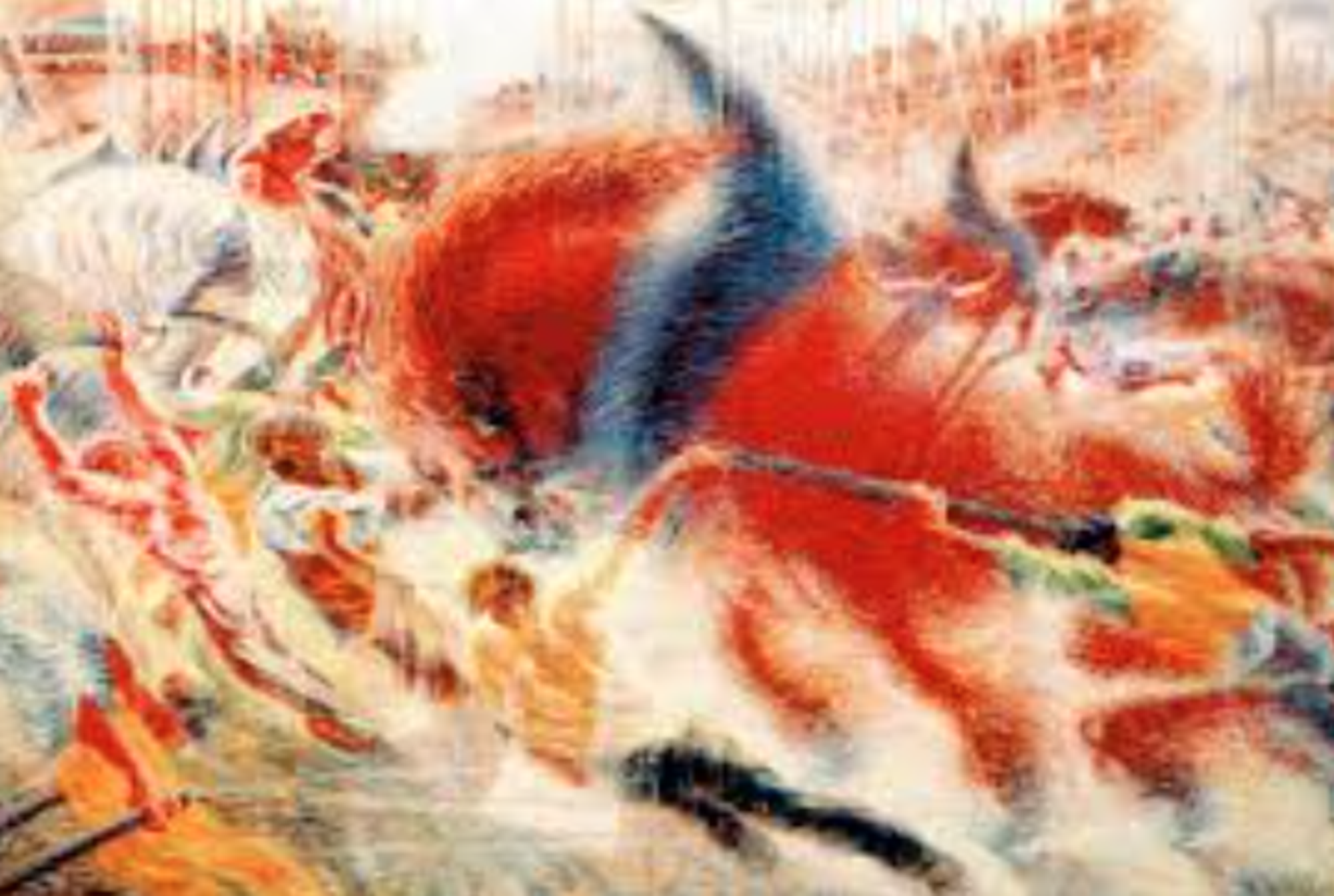 L&#039;opera futurista &quot;La citt&agrave; che sale&quot; di Umberto Boccioni, 1910-1911