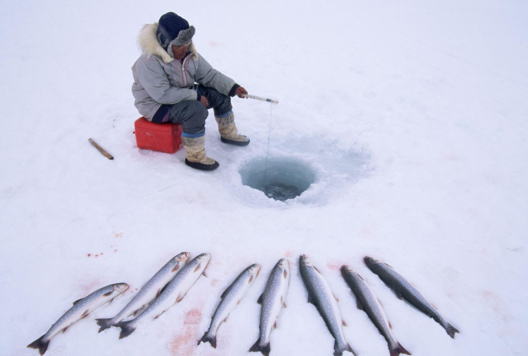 Pescatore inuit in Groelandia