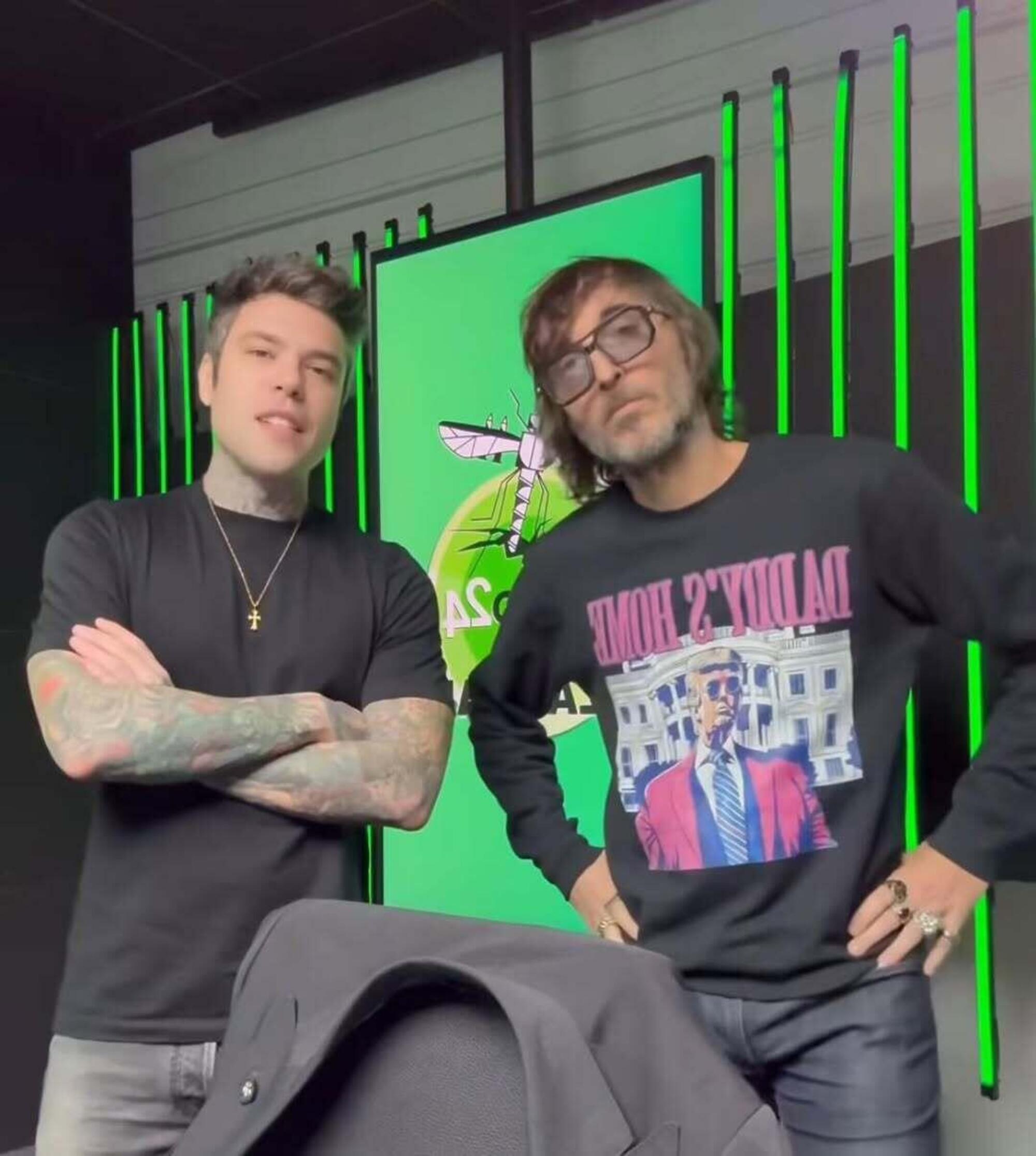 Fedez e Giuseppe Cruciani a La Zanzara