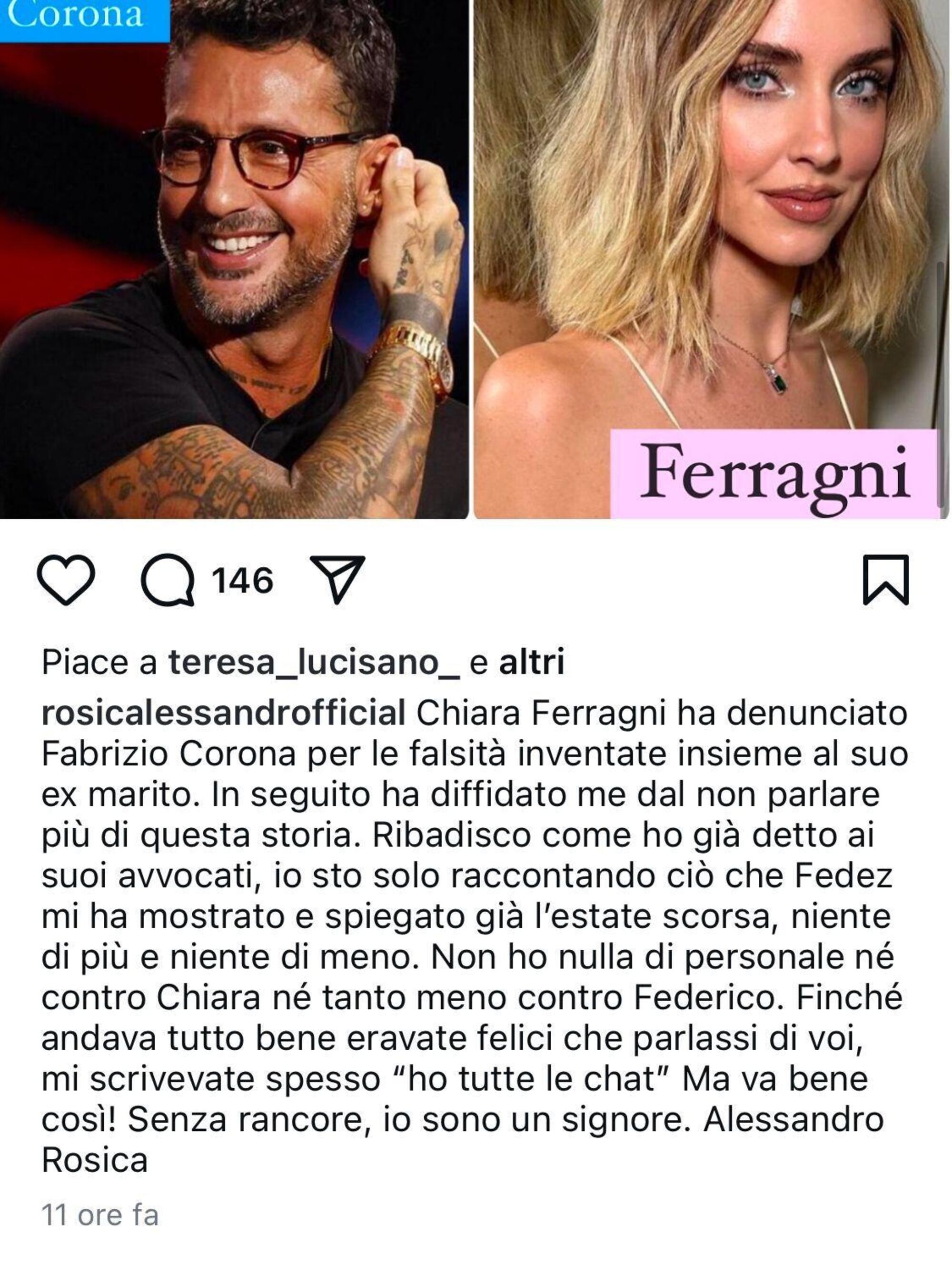 Alessandro Rosica Chiara Ferragni Corona