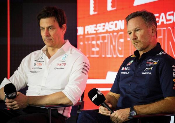 Ok, ma l&rsquo;avete sentito Horner percula Wolff su Hamilton in Ferrari? Beh, prendete i popcorn: &ldquo;Sar&agrave; incredibile, poi il rosso...&quot;