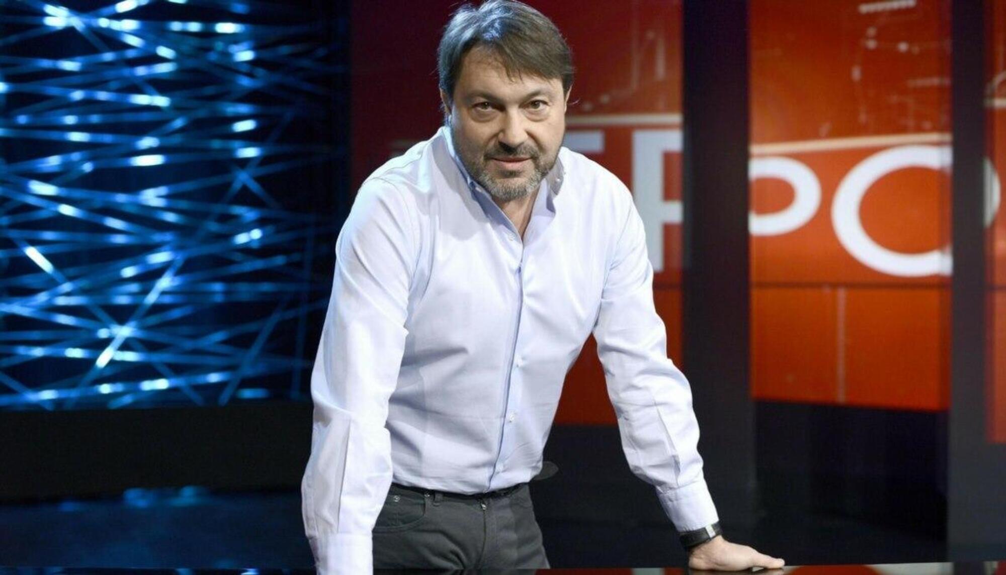 Sigfrido Ranucci sul set di Report