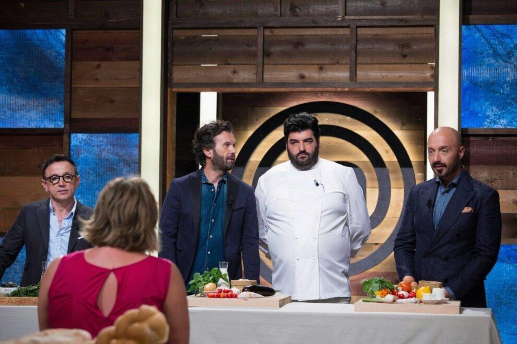 Carlo Cracco, Bruno Barbieri, Antonino Cannavacciuolo e Joe Bastianich a Masterchef